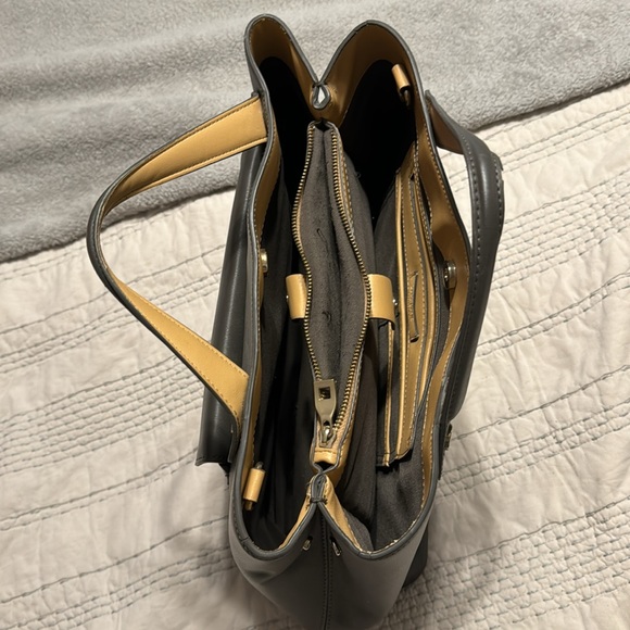 Zara Basic collection dark gray structured work bag or purse - Picture 4 of 7